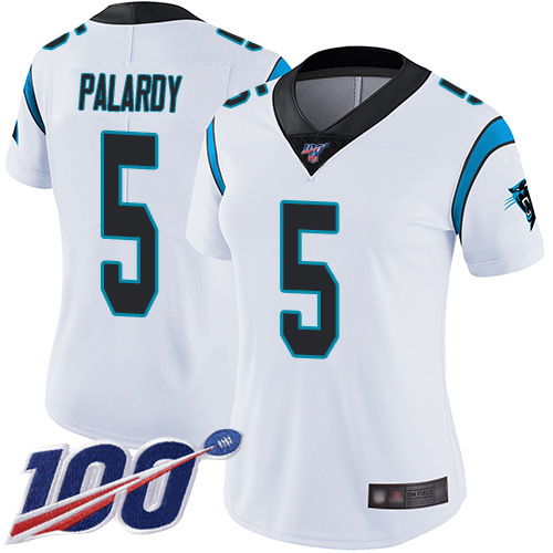 Carolina Panthers Limited White Women Michael Palardy Road Jersey NFL Football 5 100th Season Vapor Untouchable